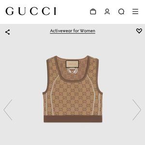 GG JERSEY JACQUARD CROP TOP